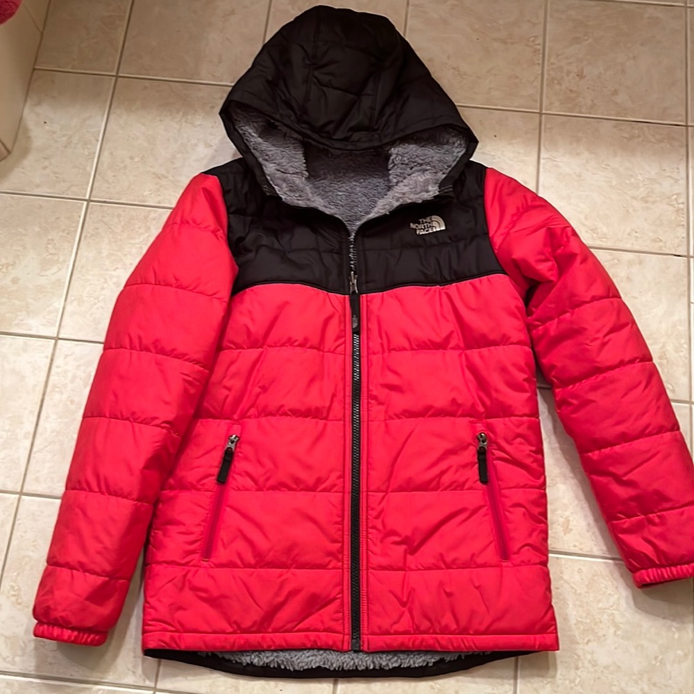 North Face Boys Jacket Light weight reversible size Large Big Boy.